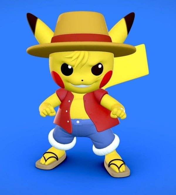 chibi-luffy-majin-shogun-gogeta-goku-pikachu 3D Stl - Image 5
