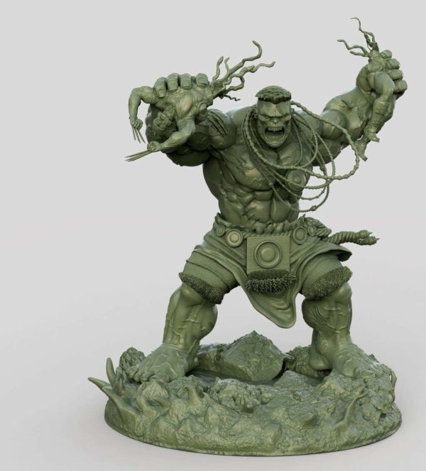 Hulk VS Wolverine Washed 3d stl file
