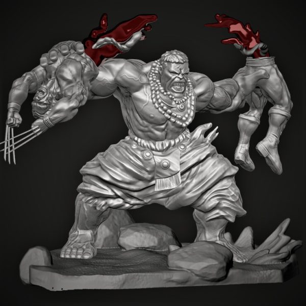 Hulk VS Wolverine Washed 3d stl file - Image 3
