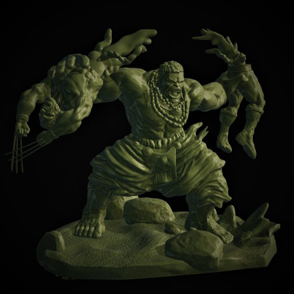 Hulk VS Wolverine Washed 3d stl file - Image 4