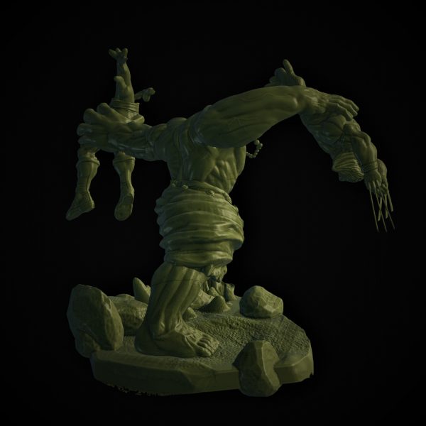 Hulk VS Wolverine Washed 3d stl file - Image 6