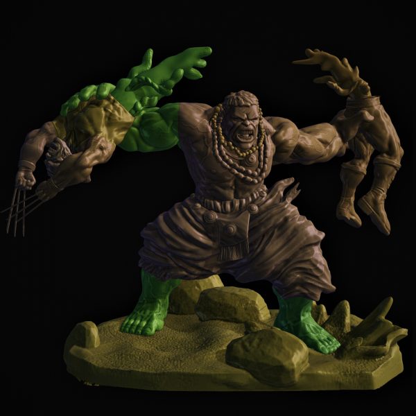 Hulk VS Wolverine Washed 3d stl file - Image 7