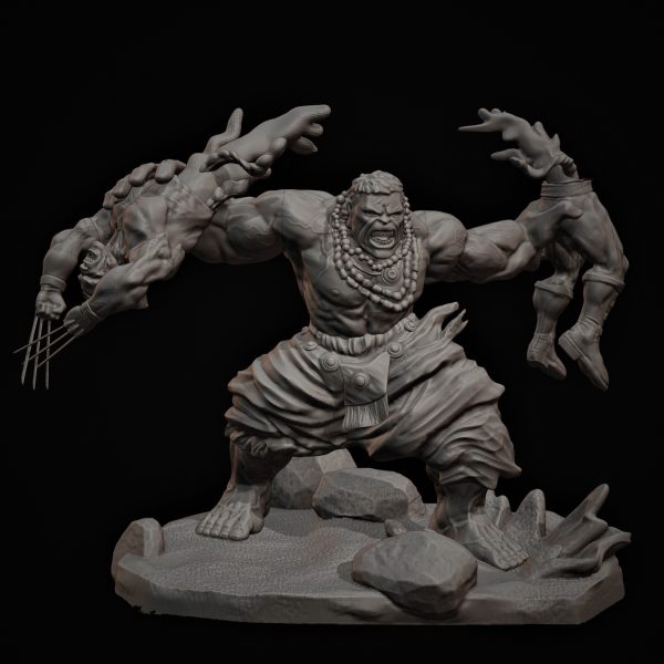 Hulk VS Wolverine Washed 3d stl file - Image 8