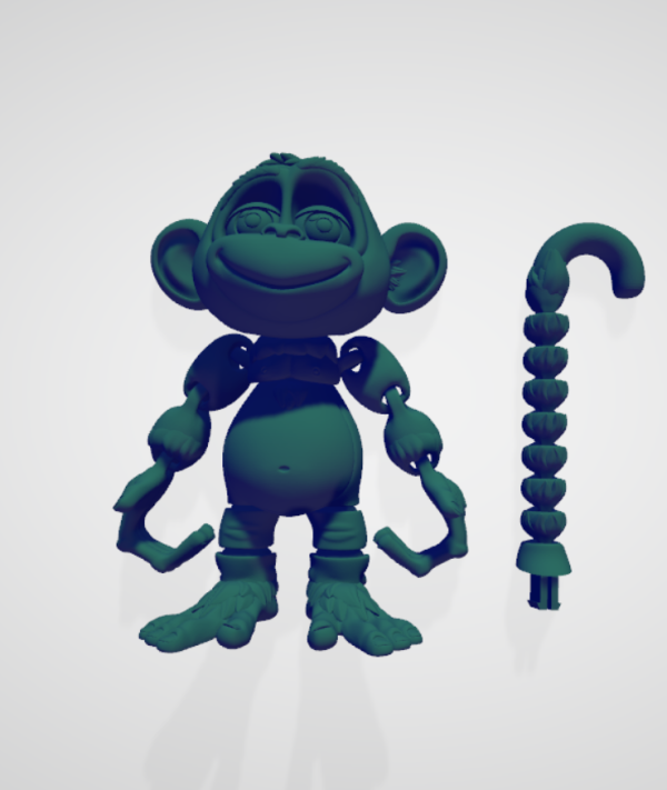 Monkey with Tree and Banana stl file - Image 2