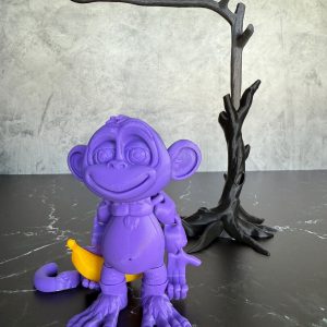 Monkey with Tree and Banana stl file