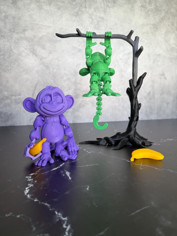 Monkey with Tree and Banana stl file - Image 3